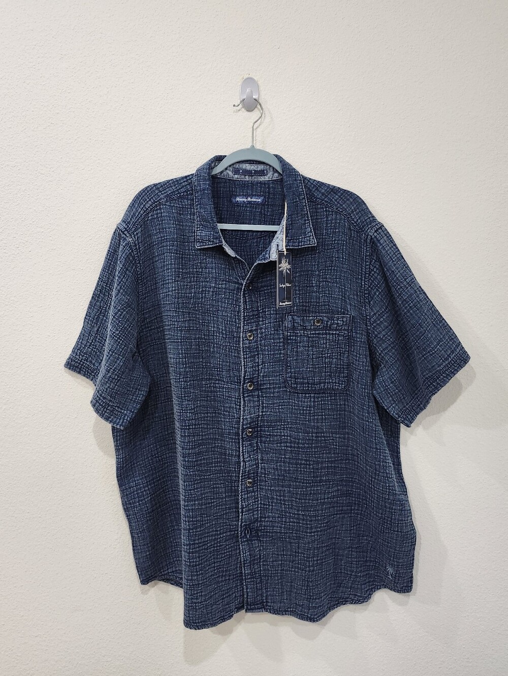 Tommy Bahama Men's Indigo Palms Beachside Cruiser Shirt ST327203 Relaxed Size XL